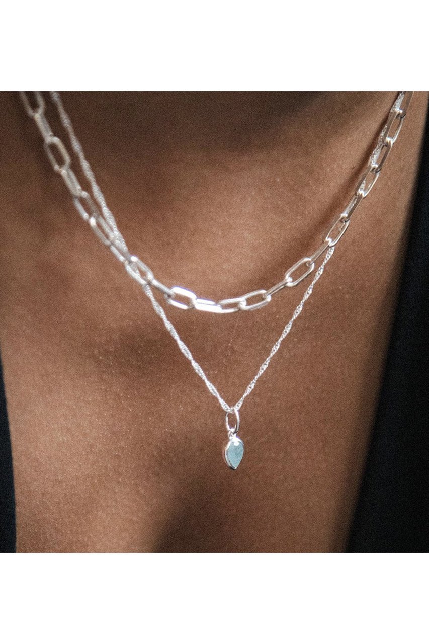 【デイジー ロンドン/DAISY LONDON】のMARCH-AQUAMARINE SLV ネックレス 人気、トレンドファッション・服の通販 founy(ファニー) 　ファッション　Fashion　レディースファッション　Fashion for Women　ジュエリー　Jewelry　ネックレス　Necklaces & Pendants　チェーン　Chain, Chain Strap　ツイスト　Tweed, Tweed Fabric　ネックレス　Necklace, Pendant Necklace　ボックス　Boxy, Box Shape　ビジネス 仕事 通勤　Business / Work / Commuting　other-2|ID: prp329100004352078 ipo3291000000035756555