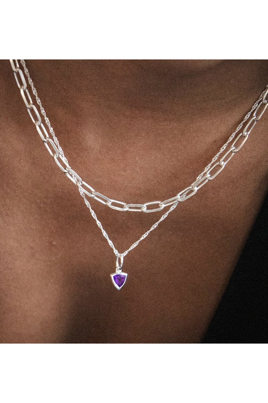 【デイジー ロンドン/DAISY LONDON】のFEB-AMETHYST SLV ネックレス 人気、トレンドファッション・服の通販 founy(ファニー) 　ファッション　Fashion　レディースファッション　Fashion for Women　ジュエリー　Jewelry　ネックレス　Necklaces & Pendants　クール　Cool, Chic　シルバー　Silver, Metallic Silver　ネックレス　Necklace, Pendant Necklace　バランス　Balance, Style Balance　other-2|ID: prp329100004352080 ipo3291000000035756571