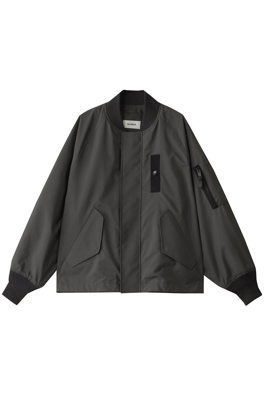 【ザ リラクス/THE RERACS】のMA-1 ボンバージャケット インテリア・キッズ・メンズ・レディースファッション・服の通販 founy(ファニー) 　ファッション　Fashion　レディースファッション　Fashion for Women　アウター　Coat / Outerwear Collection　レディースジャケット・軽アウター　Jackets　MA-1ジャケット　MA-1 Bomber Jackets / Flight Jackets　クール　Cool, Chic　ジャケット　Jacket, Outerwear　スタイリッシュ　Stylish, Fashionable　グレー|ID: prp329100004352088 ipo3291000000032962401