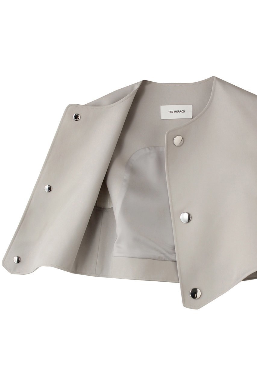 【ザ リラクス/THE RERACS】のビブフロントベスト 人気、トレンドファッション・服の通販 founy(ファニー) 　ファッション　Fashion　レディースファッション　WOMEN　アウター　Coat Outerwear　ジャケット　Jackets　コンパクト　Compact　ショート　Short　シルバー　Silver　ジャケット　Jacket　トレンド　Trend　ベスト　Vest　マキシ　Maxi　other-6|ID: prp329100004352096 ipo3291000000031348792