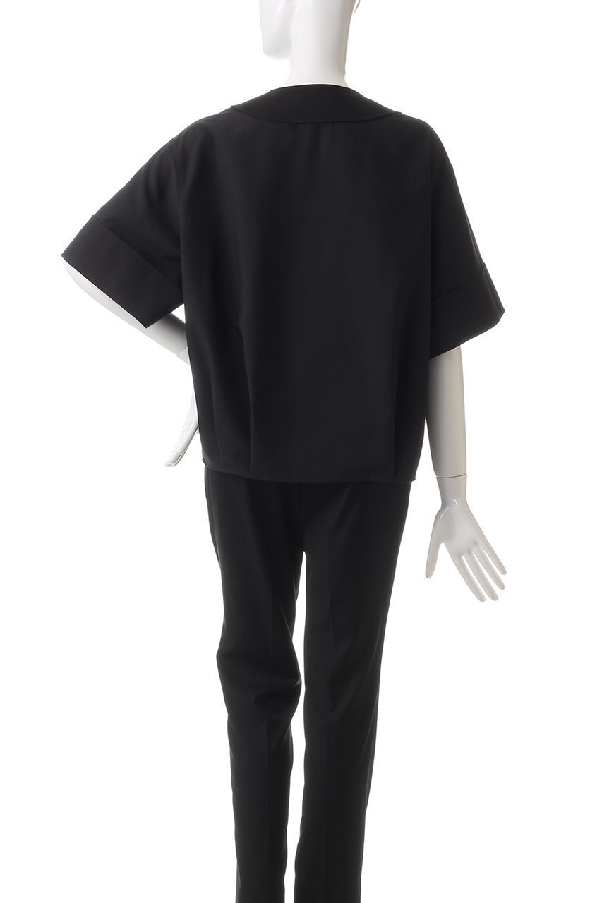 【ザ リラクス/THE RERACS】のショートスリーブビブフロントシャツ 人気、トレンドファッション・服の通販 founy(ファニー) 　ファッション　Fashion　レディースファッション　Fashion for Women　トップス・カットソー　Cut & Sew Tops　シャツ・ブラウス・オフィスカジュアル　Elegant Blouses & Button-Ups　コンパクト　Compact, Small Size　ショート　Short, Short Length　シルバー　Silver, Metallic Silver　スリーブ　Sleeve, Long Sleeve / Short Sleeve　センター　Center, Center Line　バランス　Balance, Style Balance　ワイド　Wide, Wide Fit　ワーク　Workwear, Utility Style　other-4|ID: prp329100004352099 ipo3291000000032849886