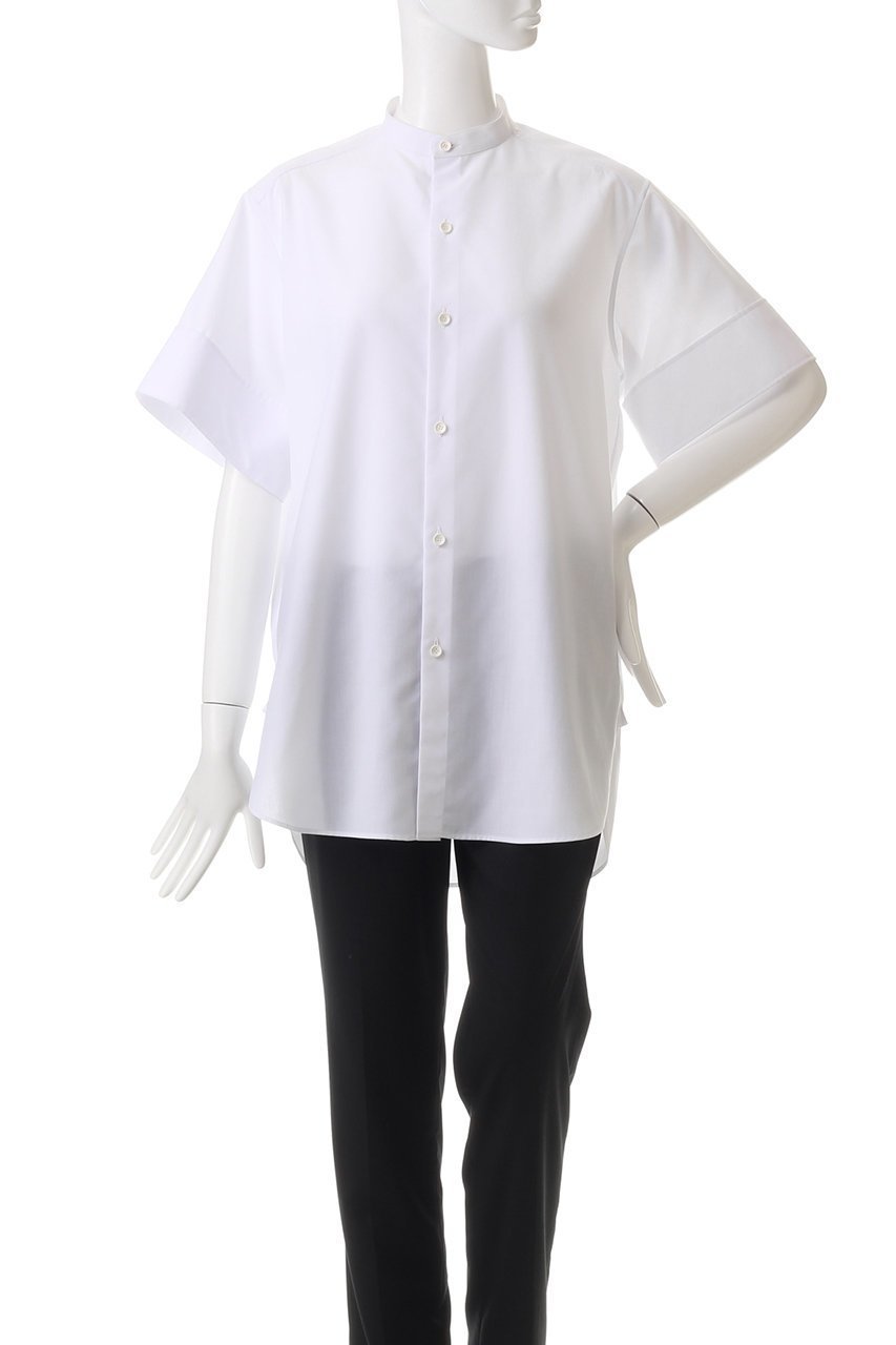 【ザ リラクス/THE RERACS】のショートスリーブバンドカラーシャツ 人気、トレンドファッション・服の通販 founy(ファニー) ファッション Fashion レディースファッション Fashion for Women トップス・カットソー Cut & Sew Tops シャツ・ブラウス・オフィスカジュアル Elegant Blouses & Button-Ups ショート Short, Short Length シンプル Simple, Minimal スリーブ Sleeve, Long Sleeve / Short Sleeve エレガント 上品 Elegant other-2|ID: prp329100004352103 ipo3291000000033821715