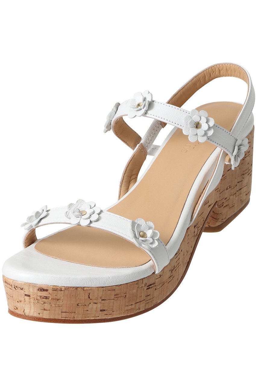 【ペリーコ/PELLICO】の【ELLE SHOP限定】【PELLICO SUNNY】フラワーストラップコルクソールサンダル インテリア・キッズ・メンズ・レディースファッション・服の通販 founy(ファニー) 　ファッション　Fashion　レディースファッション　Fashion for Women　おすすめ　Recommended / Our Picks　サンダル　Sandals, Summer Shoes　デニム　Denim, Jeans Material　フェミニン　Feminine, Girly　フラワー　Flower, Floral　モチーフ　Motif, Design Theme　ラップ　Wrap, Wrap Design　厚底　Platform Shoes　ホワイト|ID: prp329100004352110 ipo3291000000034953045