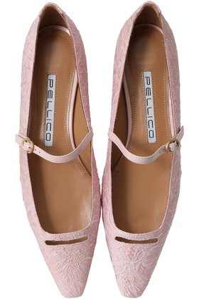 【ペリーコ/PELLICO】 【ELLE SHOP限定】ANELLI メリージェーンフラットシューズ人気、トレンドファッション・服の通販 founy(ファニー) ファッション Fashion レディースファッション Fashion for Women シューズ Shoes, Footwear ジャカード／ジャガード Jacquard, Woven Pattern デニム Denim, Jeans Material フラット Flat, Flat Shoes フラワー Flower, Floral ワンポイント One Point, Statement Accent |ID:prp329100004352126