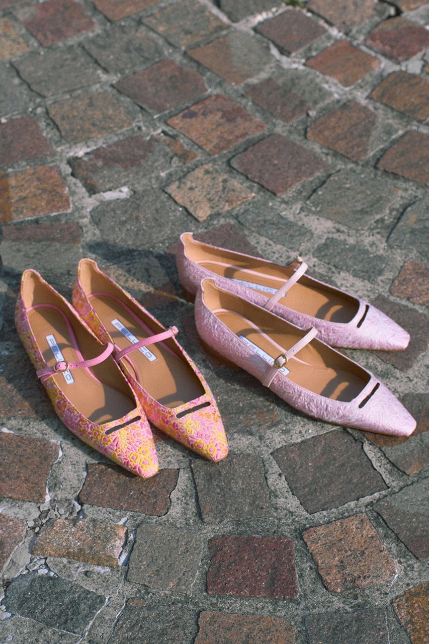 【ペリーコ/PELLICO】の【ELLE SHOP限定】ANELLI メリージェーンフラットシューズ 人気、トレンドファッション・服の通販 founy(ファニー) 　ファッション　Fashion　レディースファッション　Fashion for Women　シューズ　Shoes, Footwear　ジャカード／ジャガード　Jacquard, Woven Pattern　デニム　Denim, Jeans Material　フラット　Flat, Flat Shoes　フラワー　Flower, Floral　ワンポイント　One Point, Statement Accent　other-2|ID: prp329100004352126 ipo3291000000032871244