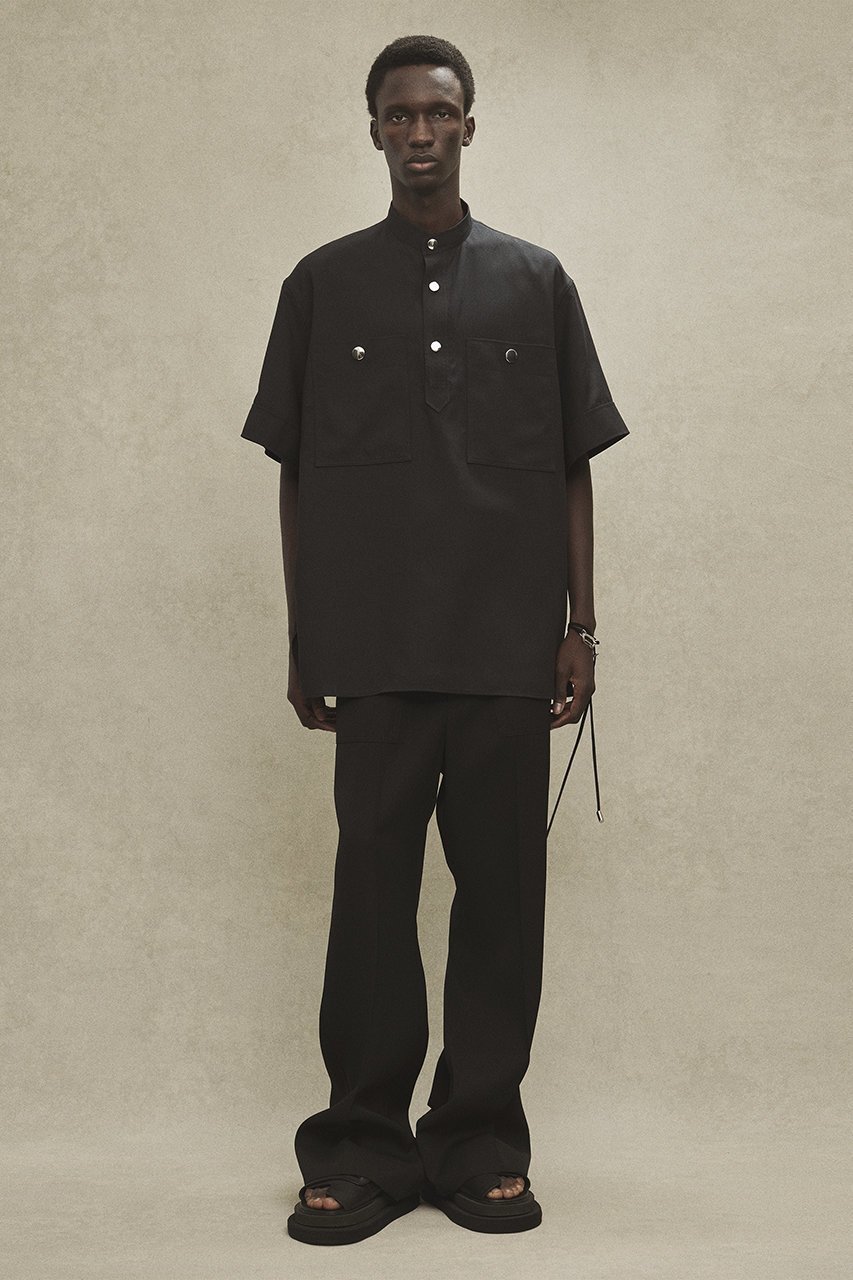 【ザ リラクス/THE RERACS / MEN】の【MEN】ショートスリーブバンドカラーUSプルオーバーシャツ 人気、トレンドファッション・服の通販 founy(ファニー) 　ファッション　Fashion　メンズファッション　Fashion for Men　トップス・カットソー　Cut & Sew Tops　メンズシャツ　Shirts　ショート　Short, Short Length　シルバー　Silver, Metallic Silver　スリット　Slit, Slit Detail　スリーブ　Sleeve, Long Sleeve / Short Sleeve　ポケット　Pocket, Pocket Detail　other-6|ID: prp329100004352150 ipo3291000000032854649