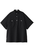 【ザ リラクス/THE RERACS / MEN】の【MEN】ショートスリーブバンドカラーUSプルオーバーシャツ ブラック|ID: prp329100004352150 ipo3291000000035474298