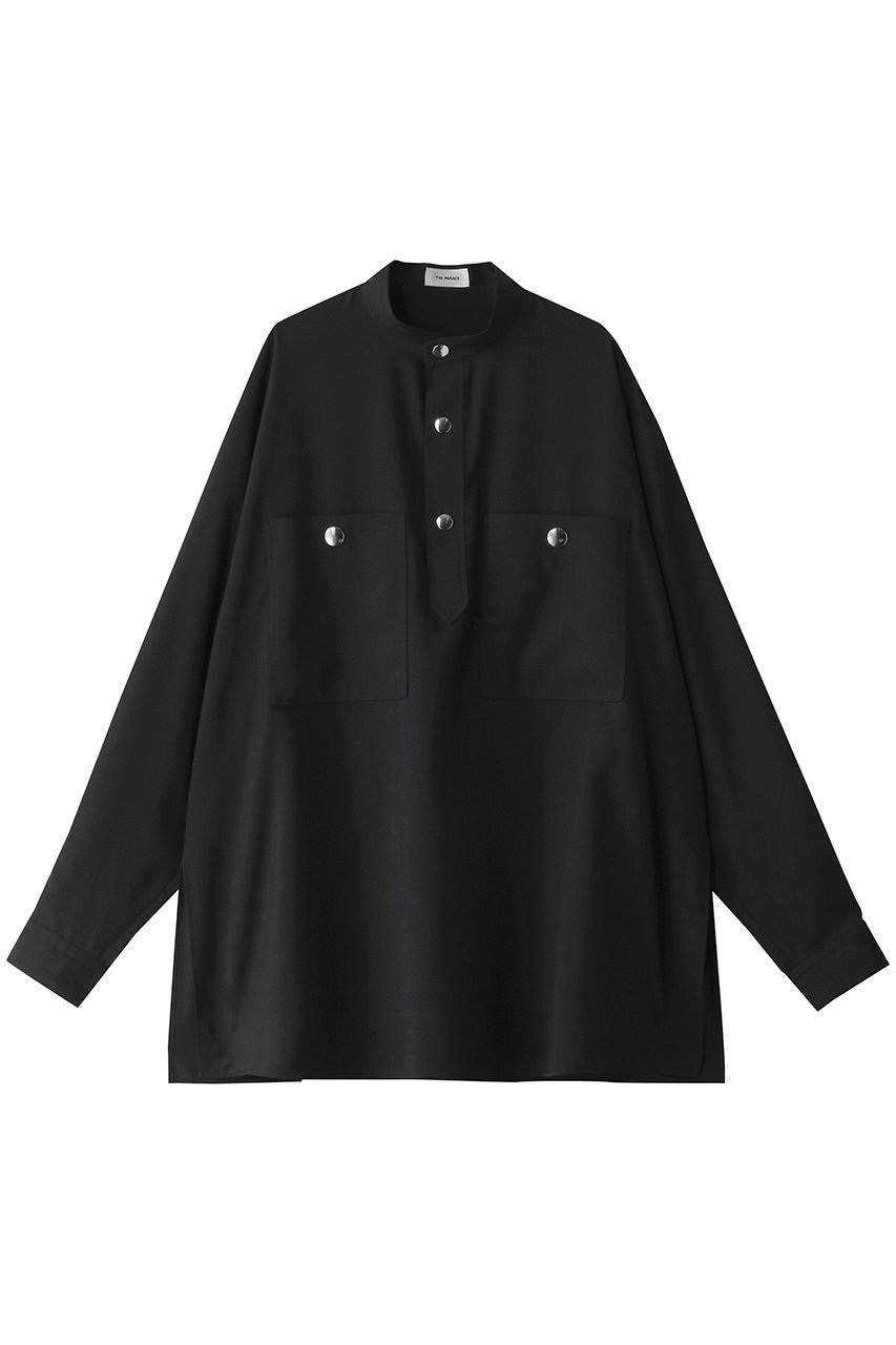 【ザ リラクス/THE RERACS / MEN】の【MEN】バンドカラーUSプルオーバーシャツ 人気、トレンドファッション・服の通販 founy(ファニー) 　ファッション　Fashion　メンズファッション　Fashion for Men　トップス・カットソー　Cut & Sew Tops　メンズシャツ　Shirts　シルバー　Silver, Metallic Silver　スリーブ　Sleeve, Long Sleeve / Short Sleeve　ポケット　Pocket, Pocket Detail　ミリタリー　Military, Army Style　モダン　Modern, Contemporary　ロング　Long, Long-Length　エレガント 上品　Elegant　 other-1|ID: prp329100004352151 ipo3291000000032843435