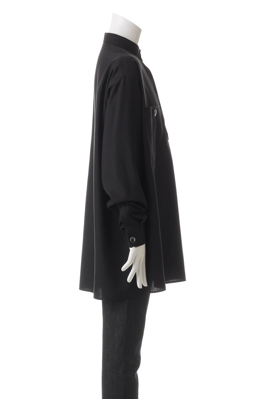 【ザ リラクス/THE RERACS / MEN】の【MEN】バンドカラーUSプルオーバーシャツ 人気、トレンドファッション・服の通販 founy(ファニー) 　ファッション　Fashion　メンズファッション　Fashion for Men　トップス・カットソー　Cut & Sew Tops　メンズシャツ　Shirts　シルバー　Silver, Metallic Silver　スリーブ　Sleeve, Long Sleeve / Short Sleeve　ポケット　Pocket, Pocket Detail　ミリタリー　Military, Army Style　モダン　Modern, Contemporary　ロング　Long, Long-Length　エレガント 上品　Elegant　other-3|ID: prp329100004352151 ipo3291000000032843450