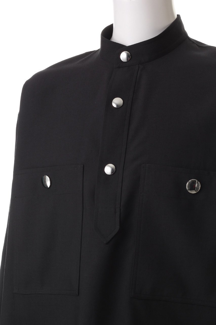 【ザ リラクス/THE RERACS / MEN】の【MEN】バンドカラーUSプルオーバーシャツ 人気、トレンドファッション・服の通販 founy(ファニー) 　ファッション　Fashion　メンズファッション　Fashion for Men　トップス・カットソー　Cut & Sew Tops　メンズシャツ　Shirts　シルバー　Silver, Metallic Silver　スリーブ　Sleeve, Long Sleeve / Short Sleeve　ポケット　Pocket, Pocket Detail　ミリタリー　Military, Army Style　モダン　Modern, Contemporary　ロング　Long, Long-Length　エレガント 上品　Elegant　other-5|ID: prp329100004352151 ipo3291000000032843459