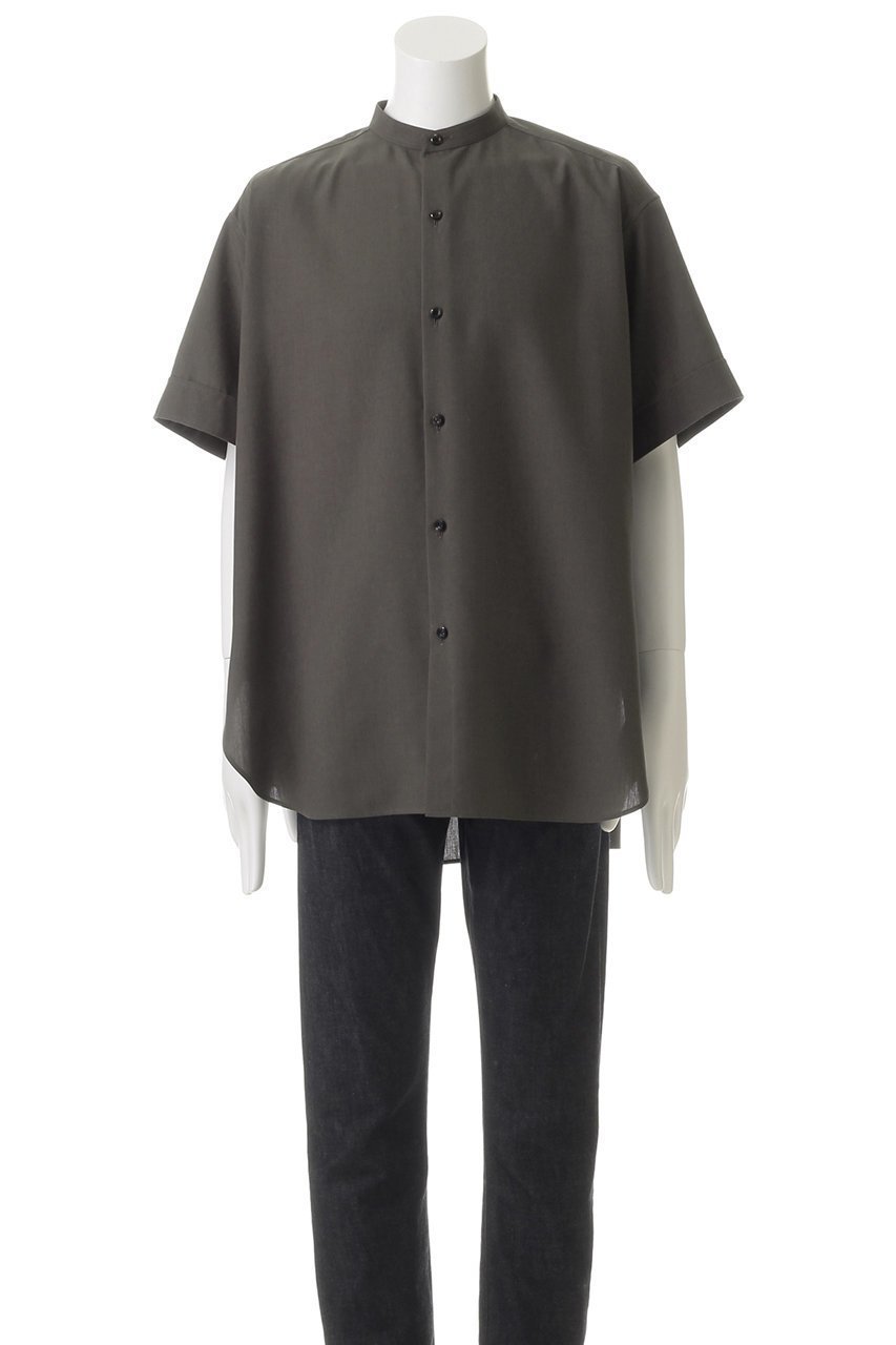 【ザ リラクス/THE RERACS / MEN】の【MEN】ショートスリーブバンドカラーシャツ 人気、トレンドファッション・服の通販 founy(ファニー) 　ファッション　Fashion　メンズファッション　Fashion for Men　ショート　Short, Short Length　シンプル　Simple, Minimal　スリーブ　Sleeve, Long Sleeve / Short Sleeve　ワイド　Wide, Wide Fit　定番　Standard, Basic Item　ビジネス 仕事 通勤　Business / Work / Commuting　other-2|ID: prp329100004352152 ipo3291000000032846951
