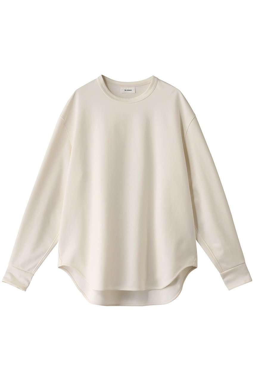 【ザ リラクス/THE RERACS】のロングスリーブプルオーバー インテリア・キッズ・メンズ・レディースファッション・服の通販 founy(ファニー) 　ファッション　Fashion　レディースファッション　Fashion for Women　トップス・カットソー　Cut & Sew Tops　シャツ・ブラウス・オフィスカジュアル　Elegant Blouses & Button-Ups　ロングTシャツ・Tシャツ　Longline T-Shirts & Tees　カジュアルプルオーバー・ニットトップス　Pullovers & Knit Tops / Casual Pullovers　カットソー・ベーシックTシャツ　Cut-and-Sewn Tops / Stretch Tees & Basics　シンプル　Simple, Minimal　スリーブ　Sleeve, Long Sleeve / Short Sleeve　ロング　Long, Long-Length　エクリュ|ID: prp329100004352160 ipo3291000000032878262