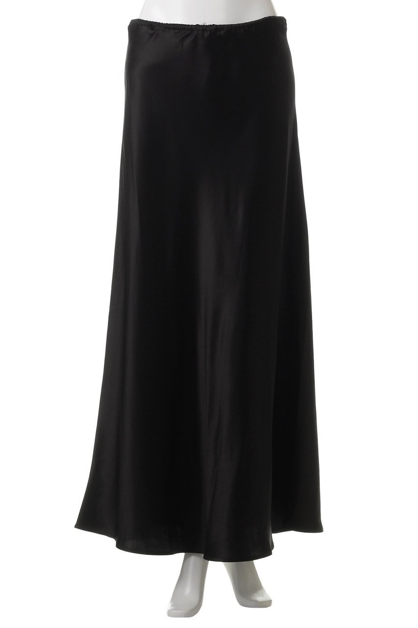 【マリリンムーン/MARILYN MOON】の【SOI-MeME】サテンリュクススカート 人気、トレンドファッション・服の通販 founy(ファニー) 　ファッション　Fashion　レディースファッション　Fashion for Women　スカート　Skirts　ロングスカート　Long Skirts / Maxi & Midi Skirts　サテン　Satin, Glossy Fabric　シンプル　Simple, Minimal　トレンド　Trend, Trending Now　バルーン　Balloon, Balloon Silhouette　フレア　Flare, Flared　リブニット　Rib Knit, Ribbed Knit　リュクス　Luxury, Elegant, High-End, Chic　ロング　Long, Long-Length　other-2|ID: prp329100004352175 ipo3291000000035713951