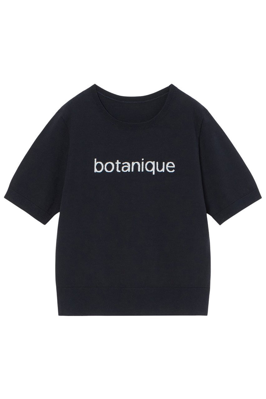 【アナイ/ANAYI】のBOTANIQUEロゴ プルオーバー インテリア・キッズ・メンズ・レディースファッション・服の通販 founy(ファニー) 　ファッション　Fashion　レディースファッション　Fashion for Women　トップス・カットソー　Cut & Sew Tops　ニット　Knit Tops & Sweaters　カジュアルプルオーバー・ニットトップス　Pullovers & Knit Tops / Casual Pullovers　インナー　Innerwear　ダウン　Down, Puffer　半袖　Short Sleeve, Half Sleeve　ネイビー|ID: prp329100004352176 ipo3291000000032954177
