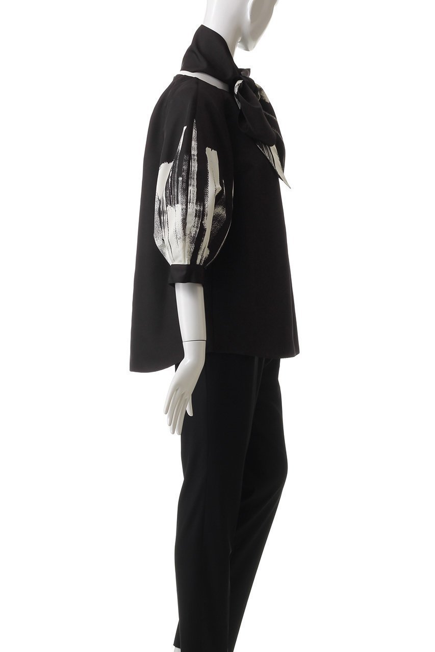 【エムフィル/M Fil】のBrushed プリント タックコクーン ブラウス 人気、トレンドファッション・服の通販 founy(ファニー) 　ファッション　Fashion　レディースファッション　Fashion for Women　トップス・カットソー　Cut & Sew Tops　シャツ・ブラウス・オフィスカジュアル　Elegant Blouses & Button-Ups　コンシャス　Conscious, Bodycon　スリーブ　Sleeve, Long Sleeve / Short Sleeve　プリント　Print, Printed Pattern　ロング　Long, Long-Length　other-3|ID: prp329100004352205 ipo3291000000032872726