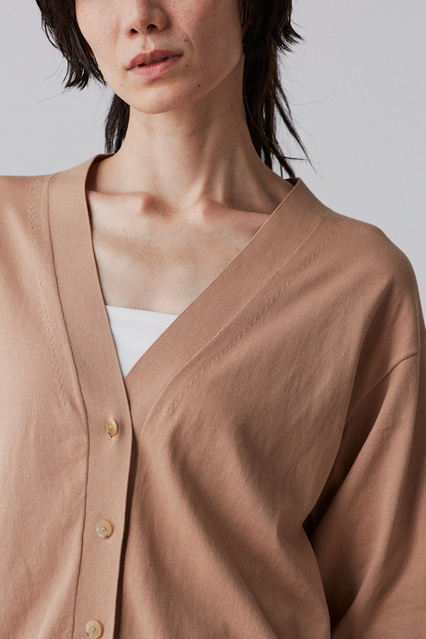 【イレーヴ/YLEVE】のGAS SINGEING COTTON ニット ラップカーディガン 人気、トレンドファッション・服の通販 founy(ファニー) 　ファッション　Fashion　レディースファッション　Fashion for Women　トップス・カットソー　Cut & Sew Tops　ニット　Knit Tops & Sweaters　カーディガン・羽織り　Layered Style Cardigans　カーディガン　Cardigan, Knitwear　スリーブ　Sleeve, Long Sleeve / Short Sleeve　ベーシック　Basic, Essential　ラップ　Wrap, Wrap Design　ロング　Long, Long-Length　other-8|ID: prp329100004352208 ipo3291000000032954128