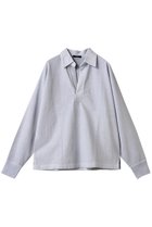 【イレーヴ/YLEVE】のオープンエンドCOTTON PIGMENT DYE スキッパー プルオーバー ブルー|ID: prp329100004352210 ipo3291000000032881703