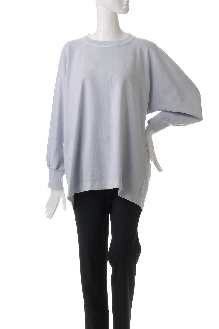 【イレーヴ/YLEVE】のオープンエンド COTTON PIGMENT DYE プルオーバー 人気、トレンドファッション・服の通販 founy(ファニー) 　ファッション　Fashion　レディースファッション　Fashion for Women　トップス・カットソー　Cut & Sew Tops　シャツ・ブラウス・オフィスカジュアル　Elegant Blouses & Button-Ups　ロングTシャツ・Tシャツ　Longline T-Shirts & Tees　カジュアルプルオーバー・ニットトップス　Pullovers & Knit Tops / Casual Pullovers　カットソー・ベーシックTシャツ　Cut-and-Sewn Tops / Stretch Tees & Basics　スリーブ　Sleeve, Long Sleeve / Short Sleeve　ルーズ　Loose, Oversized　ロング　Long, Long-Length　定番　Standard, Basic Item　other-2|ID: prp329100004352211 ipo3291000000032797197