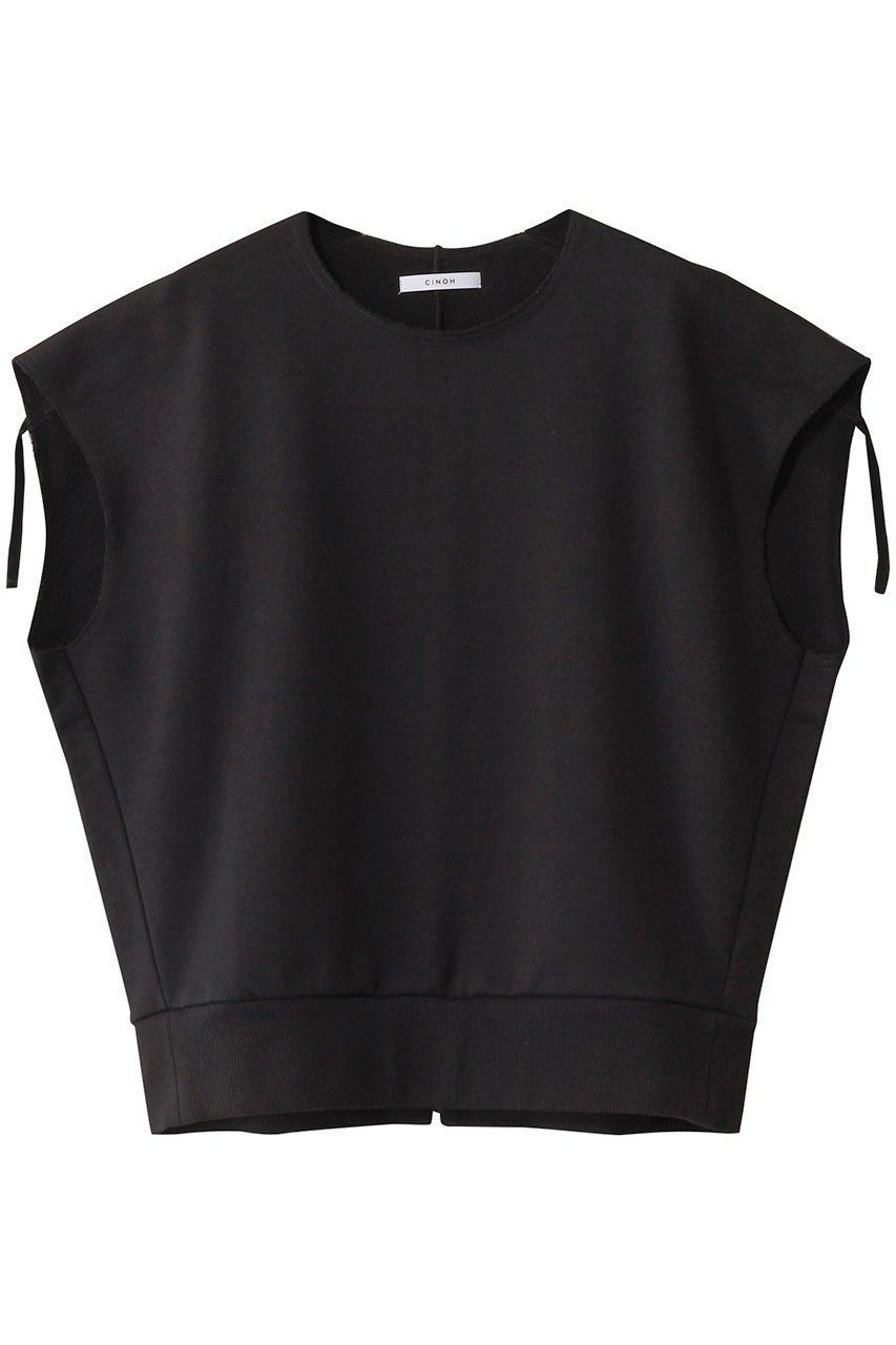 【チノ/CINOH】のHELENE スリーブレススウェットプルオーバー 人気、トレンドファッション・服の通販 founy(ファニー) 　ファッション　Fashion　レディースファッション　Fashion for Women　トップス・カットソー　Cut & Sew Tops　シャツ・ブラウス・オフィスカジュアル　Elegant Blouses & Button-Ups　レディースパーカー・カジュアルフーディー　Casual Hoodies & Sweatshirts　ロングTシャツ・Tシャツ　Longline T-Shirts & Tees　カジュアルプルオーバー・ニットトップス　Pullovers & Knit Tops / Casual Pullovers　スウェット・クルーネックトップス　Sweatshirts & Crewnecks / Relaxed Fit Sweat Tops　カットソー・ベーシックTシャツ　Cut-and-Sewn Tops / Stretch Tees & Basics　ショート　Short, Short Length　ストライプ　Stripe, Striped Pattern　スリーブ　Sleeve, Long Sleeve / Short Sleeve　 other-1|ID: prp329100004352213 ipo3291000000032811333