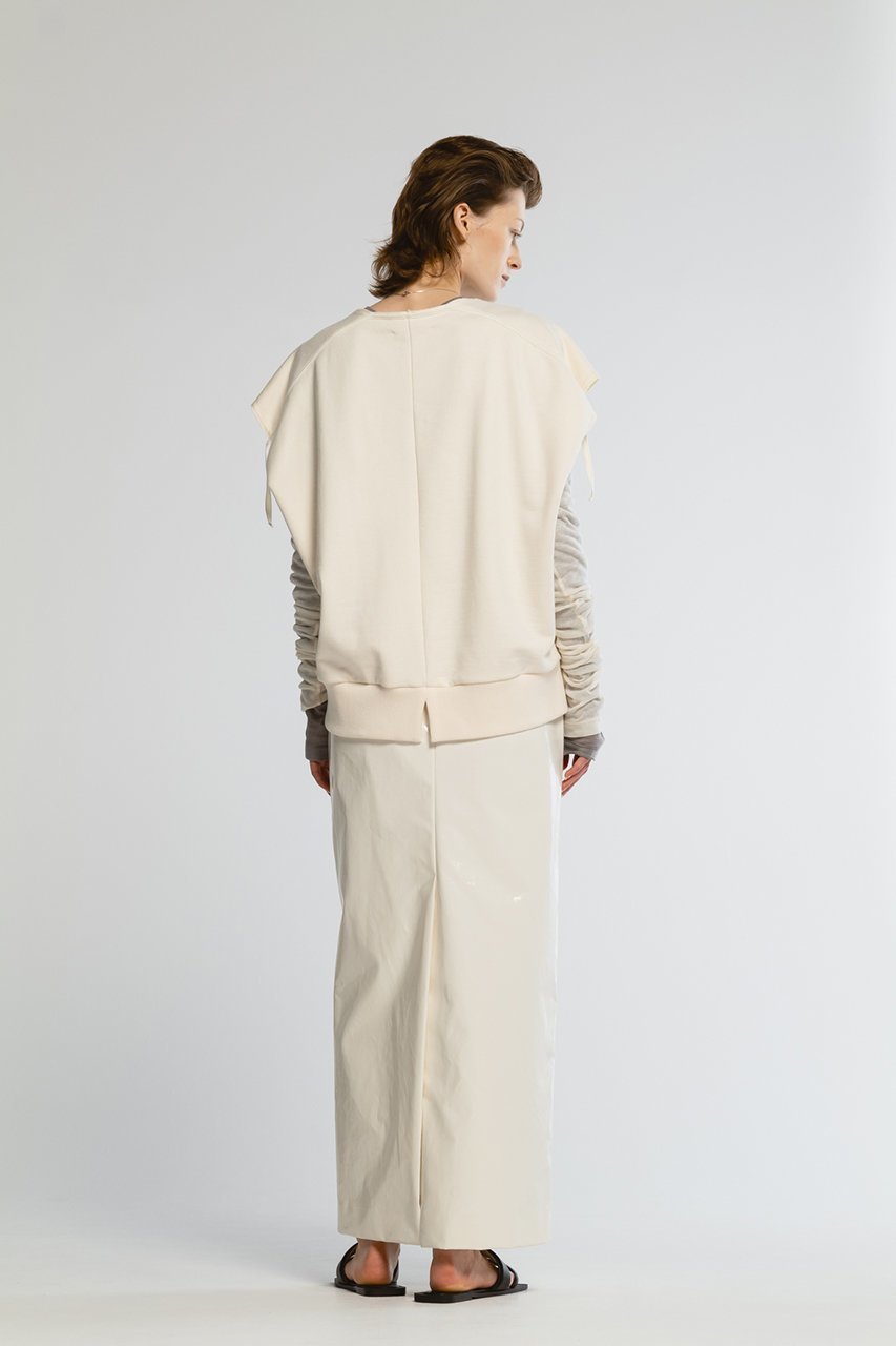 【チノ/CINOH】のHELENE スリーブレススウェットプルオーバー 人気、トレンドファッション・服の通販 founy(ファニー) 　ファッション　Fashion　レディースファッション　Fashion for Women　トップス・カットソー　Cut & Sew Tops　シャツ・ブラウス・オフィスカジュアル　Elegant Blouses & Button-Ups　レディースパーカー・カジュアルフーディー　Casual Hoodies & Sweatshirts　ロングTシャツ・Tシャツ　Longline T-Shirts & Tees　カジュアルプルオーバー・ニットトップス　Pullovers & Knit Tops / Casual Pullovers　スウェット・クルーネックトップス　Sweatshirts & Crewnecks / Relaxed Fit Sweat Tops　カットソー・ベーシックTシャツ　Cut-and-Sewn Tops / Stretch Tees & Basics　ショート　Short, Short Length　ストライプ　Stripe, Striped Pattern　スリーブ　Sleeve, Long Sleeve / Short Sleeve　other-8|ID: prp329100004352213 ipo3291000000032811343