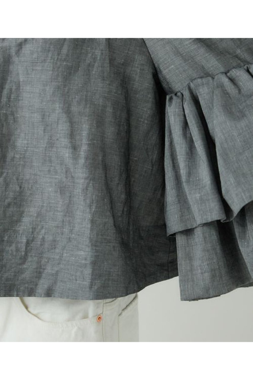 【カオス/Chaos】のフォンダンブラウス 人気、トレンドファッション・服の通販 founy(ファニー) 　ファッション　Fashion　レディースファッション　WOMEN　トップス・カットソー　Tops/Tshirt　シャツ/ブラウス　Shirts/Blouses　シャーリング　Shirring　スリーブ　Sleeve　ダンガリー　Dungarees　ドロップ　Drop　フリル　Frills　リネン　Linen　リボン　Ribbon　ロング　Long　エレガント 上品　Elegant　other-8|ID: prp329100004352223 ipo3291000000031350234