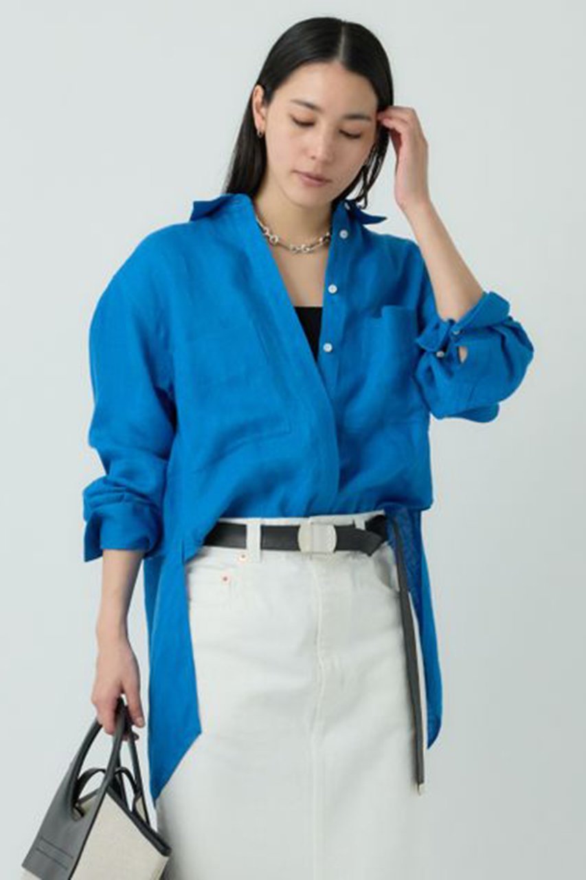 【カオス/Chaos】のマルタシャツ インテリア・キッズ・メンズ・レディースファッション・服の通販 founy(ファニー) 　ファッション　Fashion　レディースファッション　Fashion for Women　トップス・カットソー　Cut & Sew Tops　シャツ・ブラウス・オフィスカジュアル　Elegant Blouses & Button-Ups　ショート　Short, Short Length　スリーブ　Sleeve, Long Sleeve / Short Sleeve　フレンチ　French, French Style　メッシュ　Mesh, Net Fabric　リネン　Linen, Linen Fabric　ロング　Long, Long-Length　ワッフル　Waffle, Waffle Knit　吸水　Absorbent, Quick-Dry　夏　Summer　サックス|ID: prp329100004352227 ipo3291000000032850159