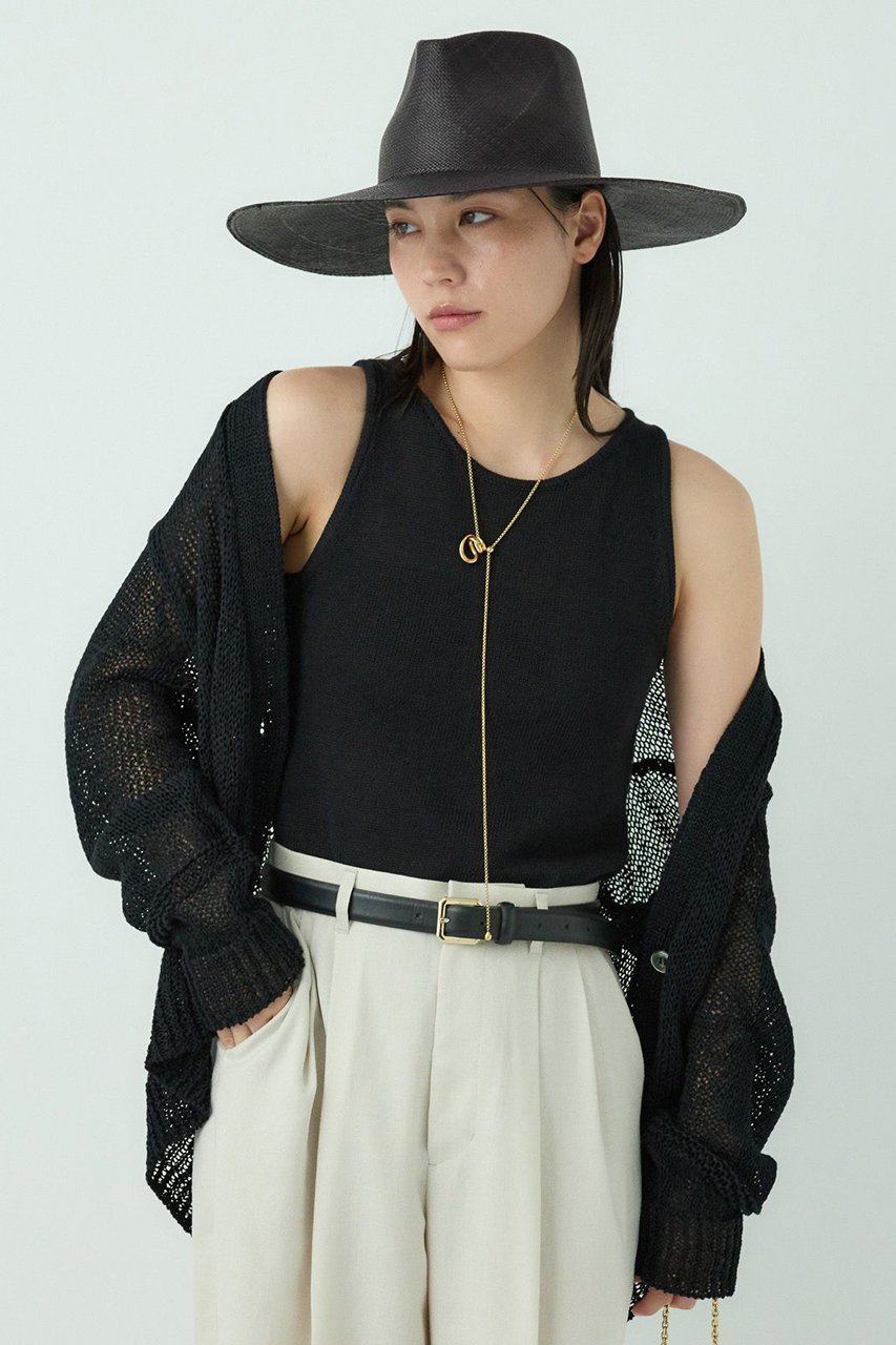 【カオス/Chaos】のピールコットンニットセット インテリア・キッズ・メンズ・レディースファッション・服の通販 founy(ファニー) 　ファッション　Fashion　レディースファッション　WOMEN　トップス・カットソー　Tops/Tshirt　ニット　Knit Tops　カーディガン　Cardigans　カーディガン　Cardigan　タンク　Tank　再入荷　Restock/Back In Stock/Re Arrival　夏　Summer　ブラック|ID: prp329100004352228 ipo3291000000031778682