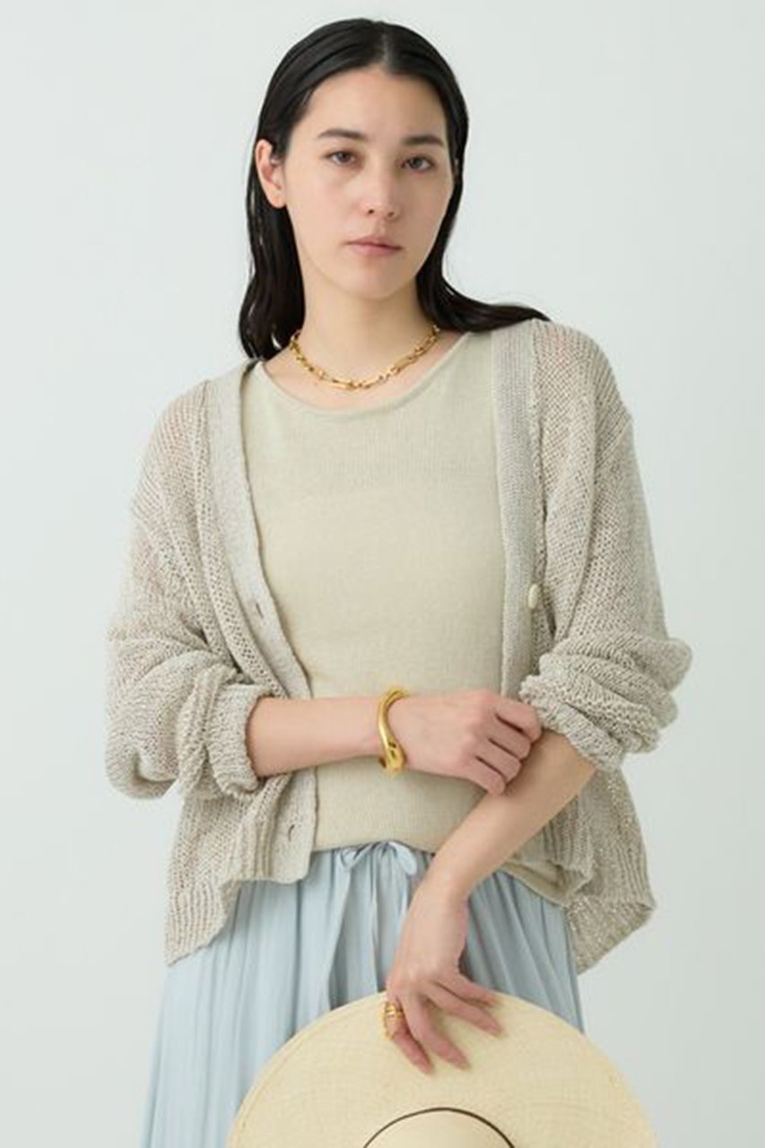 【カオス/Chaos】のピールコットンニットセット インテリア・キッズ・メンズ・レディースファッション・服の通販 founy(ファニー) 　ファッション　Fashion　レディースファッション　Ladies' Fashion Online　トップス・カットソー　Tops/Tshirt　ニット　Knit Tops　カーディガン　Cardigans　カーディガン　Cardigan　タンク　Tank　再入荷　Restock/Back In Stock/Re Arrival　夏　Summer　ライトベージュ|ID: prp329100004352228 ipo3291000000032629293