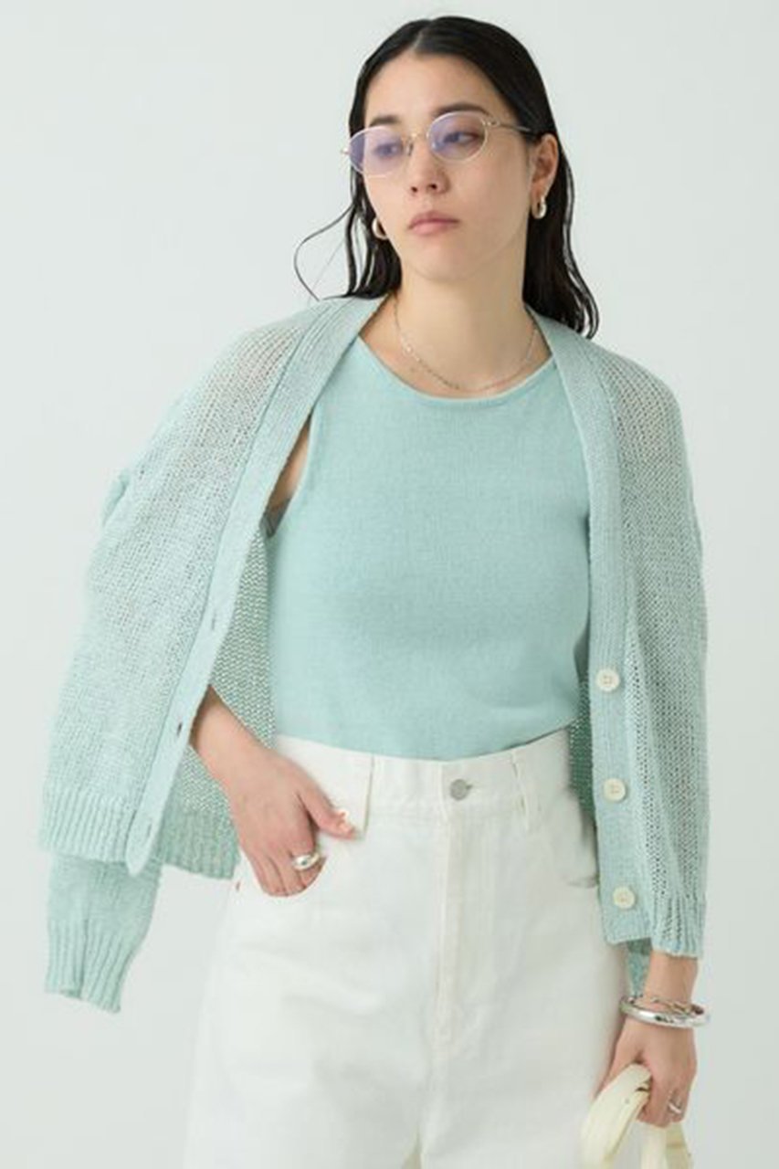 【カオス/Chaos】のピールコットンニットセット インテリア・キッズ・メンズ・レディースファッション・服の通販 founy(ファニー) 　ファッション　Fashion　レディースファッション　Ladies' Fashion Online　トップス・カットソー　Tops/Tshirt　ニット　Knit Tops　カーディガン　Cardigans　カーディガン　Cardigan　タンク　Tank　再入荷　Restock/Back In Stock/Re Arrival　夏　Summer　ミント|ID: prp329100004352228 ipo3291000000032629294