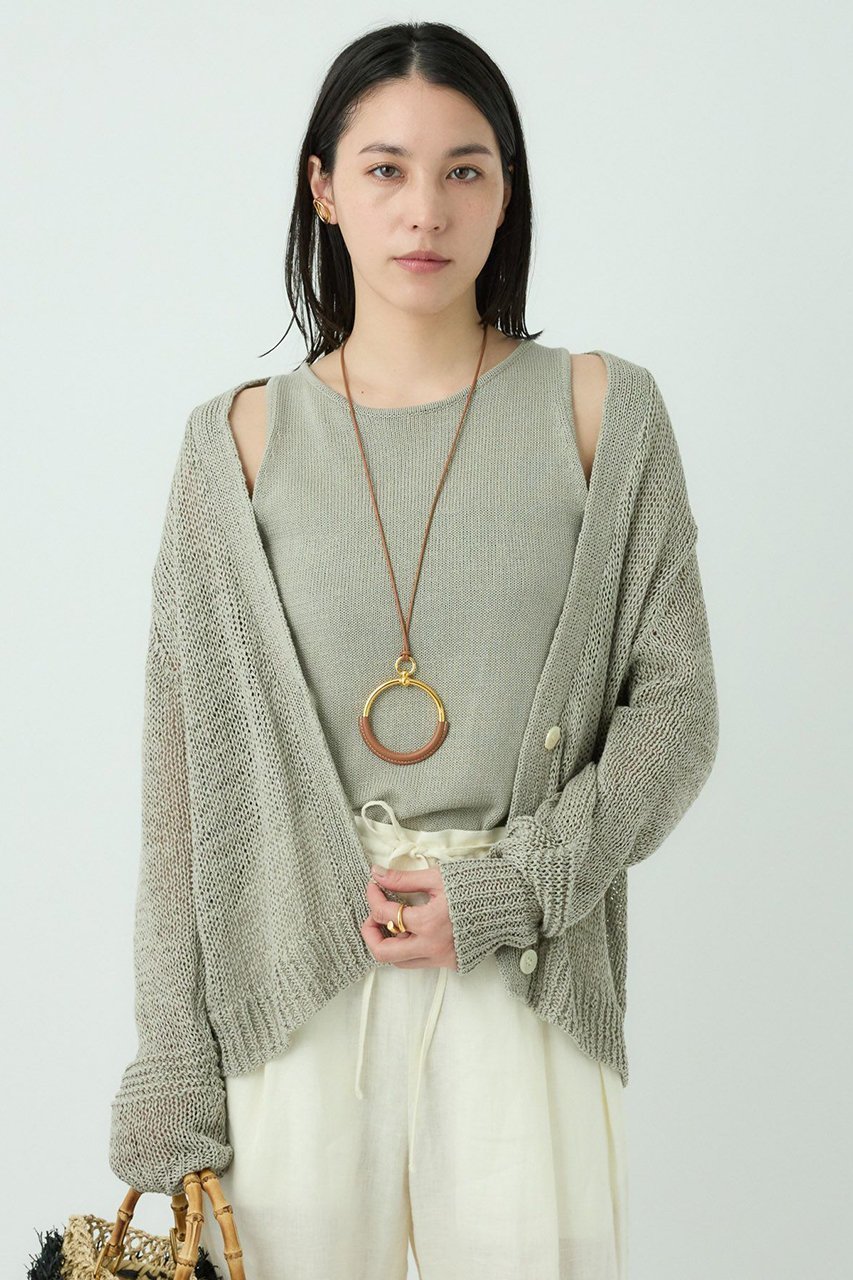 【カオス/Chaos】のピールコットンニットセット 人気、トレンドファッション・服の通販 founy(ファニー) 　ファッション　Fashion　レディースファッション　Ladies' Fashion Online　トップス・カットソー　Tops/Tshirt　ニット　Knit Tops　カーディガン　Cardigans　カーディガン　Cardigan　タンク　Tank　再入荷　Restock/Back In Stock/Re Arrival　夏　Summer　other-6|ID: prp329100004352228 ipo3291000000032629301