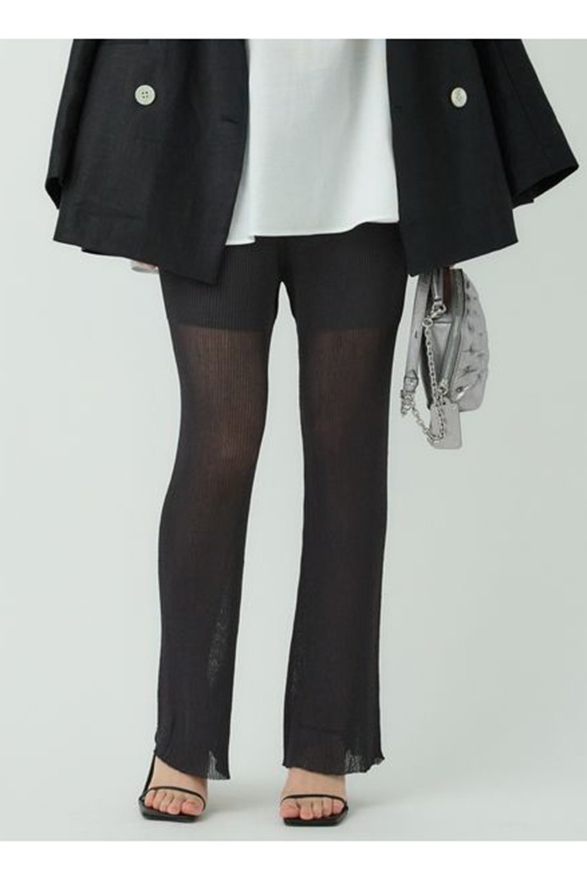 【カオス/Chaos】のベイリーリブパンツ インテリア・キッズ・メンズ・レディースファッション・服の通販 founy(ファニー) 　ファッション　Fashion　レディースファッション　Fashion for Women　パンツ　Pants & Trousers　シアー　Sheer, See-Through　ジャケット　Jacket, Outerwear　チャコール|ID: prp329100004352230 ipo3291000000032919893