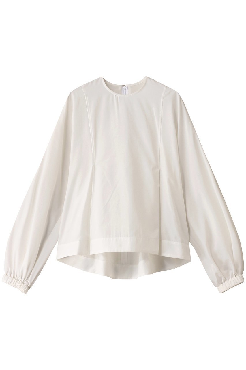 【ハウス オブ ロータス/HOUSE OF LOTUS】のポリエステルコットンローンブラウス インテリア・キッズ・メンズ・レディースファッション・服の通販 founy(ファニー) 　ファッション　Fashion　レディースファッション　Fashion for Women　トップス・カットソー　Cut & Sew Tops　シャツ・ブラウス・オフィスカジュアル　Elegant Blouses & Button-Ups　ギャザー　Gathered, Ruffled　スリーブ　Sleeve, Long Sleeve / Short Sleeve　タンブラー　Tumbler, Travel Mug　バランス　Balance, Style Balance　ロング　Long, Long-Length　エレガント 上品　Elegant　オフホワイト|ID: prp329100004352231 ipo3291000000034952688