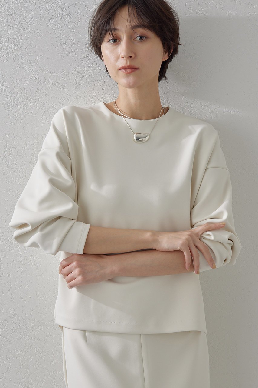 【ウィムガゼット/Whim Gazette】のダンボールクルーネックプルオーバー 人気、トレンドファッション・服の通販 founy(ファニー) 　ファッション　Fashion　レディースファッション　Fashion for Women　トップス・カットソー　Cut & Sew Tops　シャツ・ブラウス・オフィスカジュアル　Elegant Blouses & Button-Ups　ロングTシャツ・Tシャツ　Longline T-Shirts & Tees　カジュアルプルオーバー・ニットトップス　Pullovers & Knit Tops / Casual Pullovers　カットソー・ベーシックTシャツ　Cut-and-Sewn Tops / Stretch Tees & Basics　おすすめ　Recommended / Our Picks　コンパクト　Compact, Small Size　シンプル　Simple, Minimal　スリーブ　Sleeve, Long Sleeve / Short Sleeve　セットアップ　Set-Up, Coordinated Outfit　フォルム　Silhouette, Form　リラックス　Relax, Relaxed Fit　ロング　Long, Long-Length　エレガント 上品　Elegant　軽量　Lightweight, Ultra Light　 other-1|ID: prp329100004352237 ipo3291000000032843267