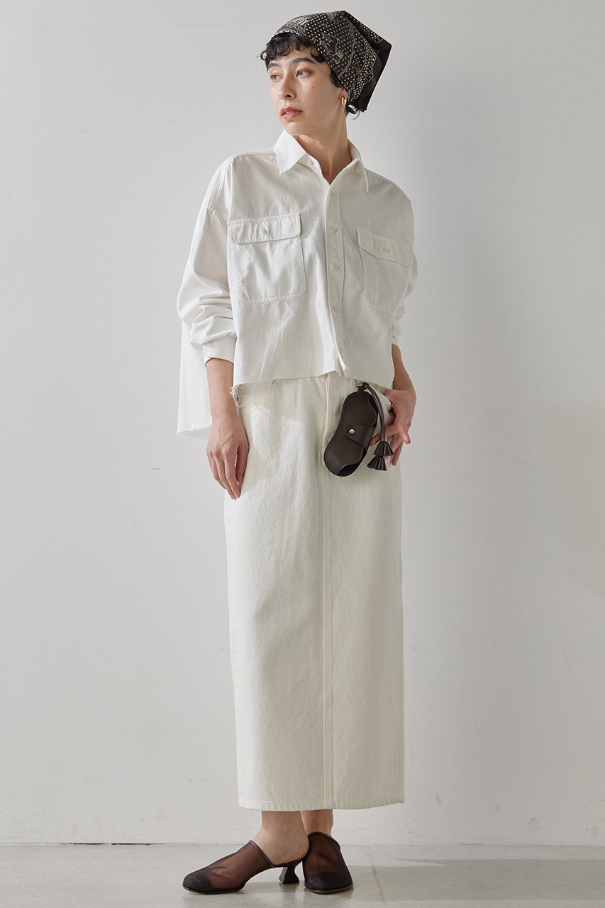 【ウィムガゼット/Whim Gazette】のドロストデニムスカート 人気、トレンドファッション・服の通販 founy(ファニー) 　ファッション　Fashion　レディースファッション　Fashion for Women　スカート　Skirts　デニムスカート・カジュアルスカート　Denim Skirts　ロングスカート　Long Skirts / Maxi & Midi Skirts　おすすめ　Recommended / Our Picks　ウォッシュ　Washed Finish　カットソー　Cut and Sewn Top　ガーリー　Girly, Feminine Style　シンプル　Simple, Minimal　スリット　Slit, Slit Detail　ダメージ　Distressed, Destroyed　ツイル　Twist, Twisted Detail　デニム　Denim, Jeans Material　フェミニン　Feminine, Girly　ロング　Long, Long-Length　ヴィンテージ　Vintage Style　 other-1|ID: prp329100004352243 ipo3291000000032847596