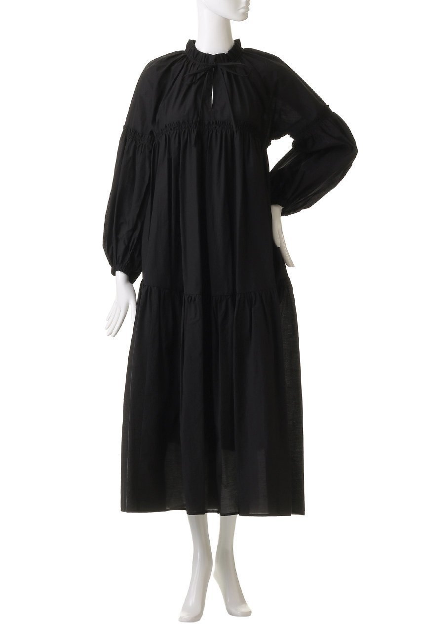 【ランバン オン ブルー/LANVIN en Bleu】のシアーワッシャータフタギャザーワンピース 人気、トレンドファッション・服の通販 founy(ファニー) 　ファッション　Fashion　レディースファッション　WOMEN　ワンピース　Dress　チュニック　Tunic　アンダー　Under　エレガント 上品　Elegant　ギャザー　Gather　チュニック　Tunic　ドレス　Dress　ロング　Long　other-2|ID: prp329100004352247 ipo3291000000031350463