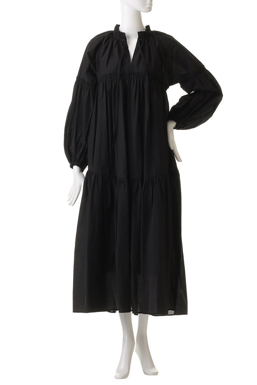 【ランバン オン ブルー/LANVIN en Bleu】のシアーワッシャータフタギャザーワンピース 人気、トレンドファッション・服の通販 founy(ファニー) 　ファッション　Fashion　レディースファッション　WOMEN　ワンピース　Dress　チュニック　Tunic　アンダー　Under　エレガント 上品　Elegant　ギャザー　Gather　チュニック　Tunic　ドレス　Dress　ロング　Long　other-6|ID: prp329100004352247 ipo3291000000031350470