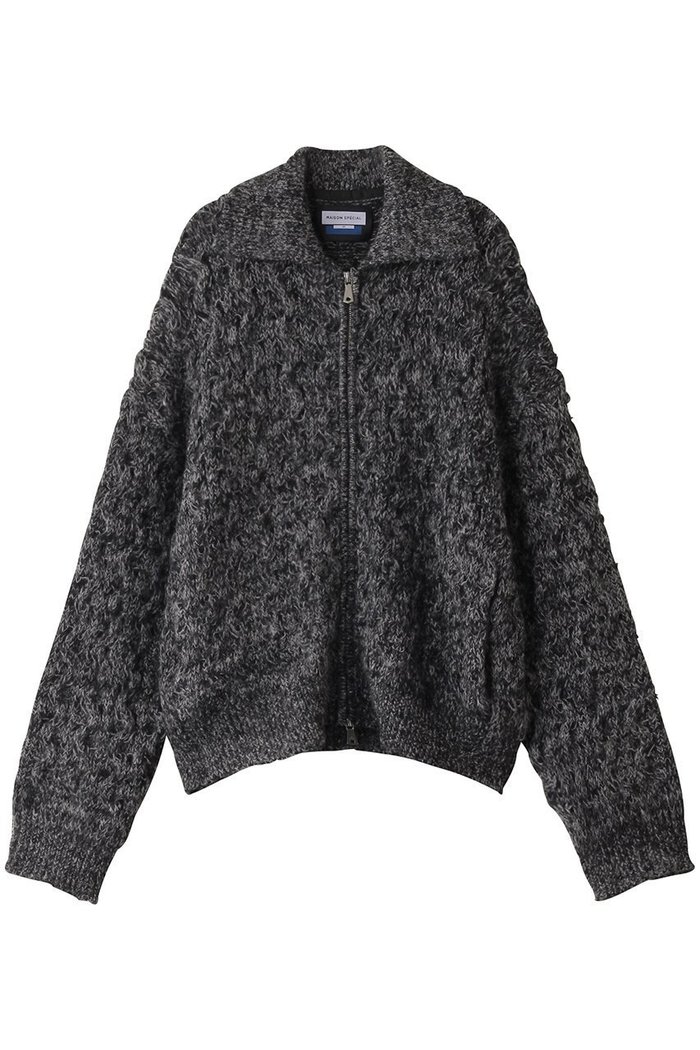 【メゾンスペシャル/MAISON SPECIAL】の【UNISEX】モヘアプレーティングケーブルニットジップブルゾン インテリア・キッズ・メンズ・レディースファッション・服の通販 founy(ファニー) https://founy.com/ ファッション Fashion レディースファッション Fashion for Women アウター Coat / Outerwear Collection レディースジャケット・軽アウター Jackets ブルゾンジャケット・スポーティアウター Blouson Jackets ユニセックス Unisex, Genderless ジップアップ Zip-Up, Full Zip ジャケット Jacket, Outerwear ブルゾン Blouson, Bomber Jacket リラックス Relax, Relaxed Fit |ID: prp329100004352251 ipo3291000000032920918