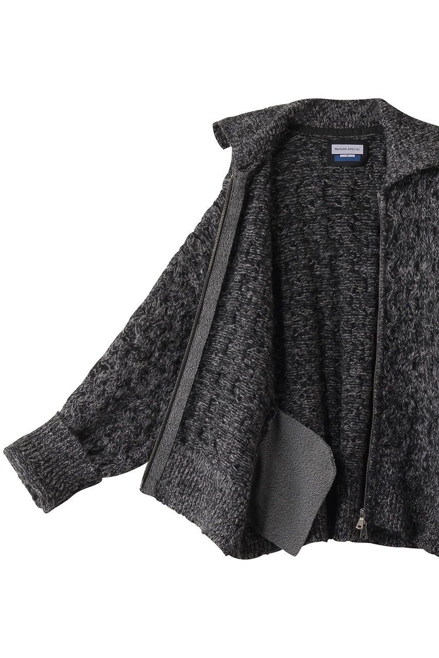 【メゾンスペシャル/MAISON SPECIAL】の【UNISEX】モヘアプレーティングケーブルニットジップブルゾン 人気、トレンドファッション・服の通販 founy(ファニー) 　ファッション　Fashion　レディースファッション　Fashion for Women　アウター　Coat / Outerwear Collection　レディースジャケット・軽アウター　Jackets　ブルゾンジャケット・スポーティアウター　Blouson Jackets　ユニセックス　Unisex, Genderless　ジップアップ　Zip-Up, Full Zip　ジャケット　Jacket, Outerwear　ブルゾン　Blouson, Bomber Jacket　リラックス　Relax, Relaxed Fit　other-6|ID: prp329100004352251 ipo3291000000035654396