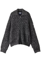 【メゾンスペシャル/MAISON SPECIAL】の【UNISEX】モヘアプレーティングケーブルニットジップブルゾン BLK(ブラック)|ID: prp329100004352251 ipo3291000000036223037