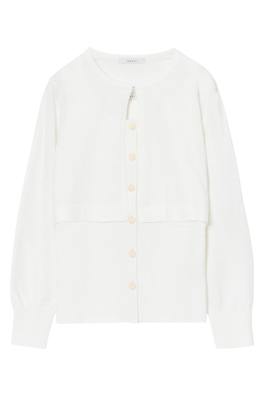 【アナイ/ANAYI】のレーヨンストレッチボレロアンサンブル インテリア・キッズ・メンズ・レディースファッション・服の通販 founy(ファニー) 　ファッション　Fashion　レディースファッション　Fashion for Women　トップス・カットソー　Cut & Sew Tops　ニット　Knit Tops & Sweaters　カーディガン・羽織り　Layered Style Cardigans　アンサンブルニット　Knit Ensembles & Twin Sets　アンサンブル　Ensemble Set　インナー　Innerwear　カーディガン　Cardigan, Knitwear　ショート　Short, Short Length　ジャケット　Jacket, Outerwear　ストレッチ　Stretch, Stretchy Fabric　スプリング　Spring, Spring Collection　タンク　Tank Top, Sleeveless Top　ベーシック　Basic, Essential　ボレロ　Bolero, Short Cardigan　ホワイト|ID: prp329100004352252 ipo3291000000032949541