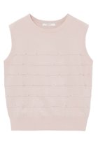 【アナイ/ANAYI】のビーズタックプルオーバー 人気、トレンドファッション・服の通販 founy(ファニー) ファッション Fashion レディースファッション Fashion for Women トップス・カットソー Cut & Sew Tops ニット Knit Tops & Sweaters カジュアルプルオーバー・ニットトップス Pullovers & Knit Tops / Casual Pullovers おすすめ Recommended / Our Picks アンサンブル Ensemble Set カーディガン Cardigan, Knitwear ノースリーブ Sleeveless, No-Sleeve ボーダー Border, Stripe メタル Metal, Metal Parts エレガント 上品 Elegant 再入荷 Restock / Back in Stock thumbnail ピンク|ID: prp329100004352253 ipo3291000000035053443