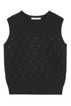 【アナイ/ANAYI】のビーズタックプルオーバー 人気、トレンドファッション・服の通販 founy(ファニー) ファッション Fashion レディースファッション Fashion for Women トップス・カットソー Cut & Sew Tops ニット Knit Tops & Sweaters カジュアルプルオーバー・ニットトップス Pullovers & Knit Tops / Casual Pullovers おすすめ Recommended / Our Picks アンサンブル Ensemble Set カーディガン Cardigan, Knitwear ノースリーブ Sleeveless, No-Sleeve ボーダー Border, Stripe メタル Metal, Metal Parts エレガント 上品 Elegant 再入荷 Restock / Back in Stock thumbnail ブラック|ID: prp329100004352253 ipo3291000000035053444