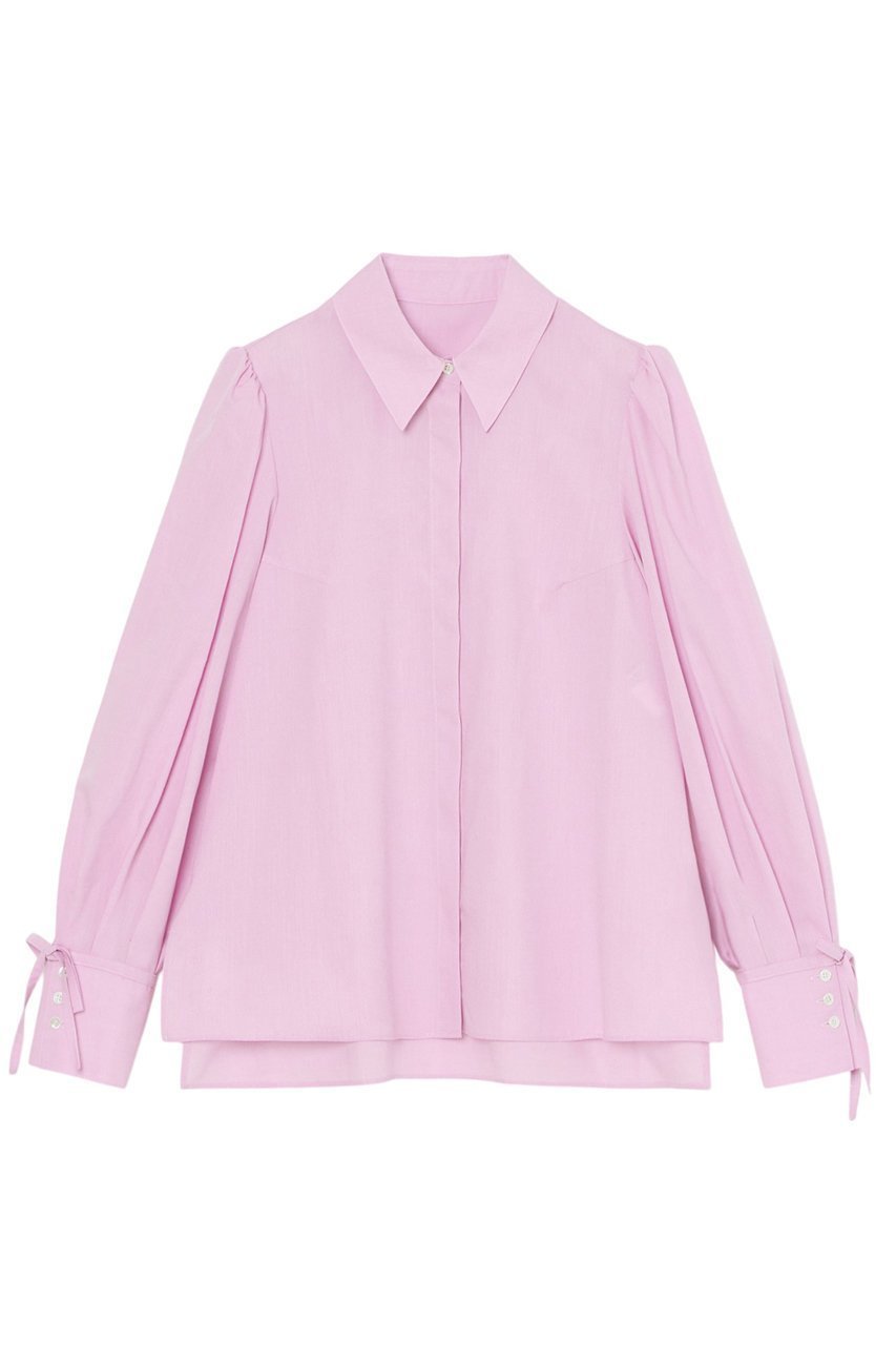 【アナイ/ANAYI】のコットンブロードリボンカフス ブラウス インテリア・キッズ・メンズ・レディースファッション・服の通販 founy(ファニー) 　ファッション　Fashion　レディースファッション　Fashion for Women　トップス・カットソー　Cut & Sew Tops　シャツ・ブラウス・オフィスカジュアル　Elegant Blouses & Button-Ups　なめらか　Smooth, Silky Texture　カフス　Cuff Design　シャンブレー　Chambray, Denim-Like Fabric　シンプル　Simple, Minimal　スリーブ　Sleeve, Long Sleeve / Short Sleeve　バランス　Balance, Style Balance　ブロード　Broadcloth, Fine Cotton　リボン　Ribbon, Bow　ロング　Long, Long-Length　エレガント 上品　Elegant　ピンク|ID: prp329100004352256 ipo3291000000035846882