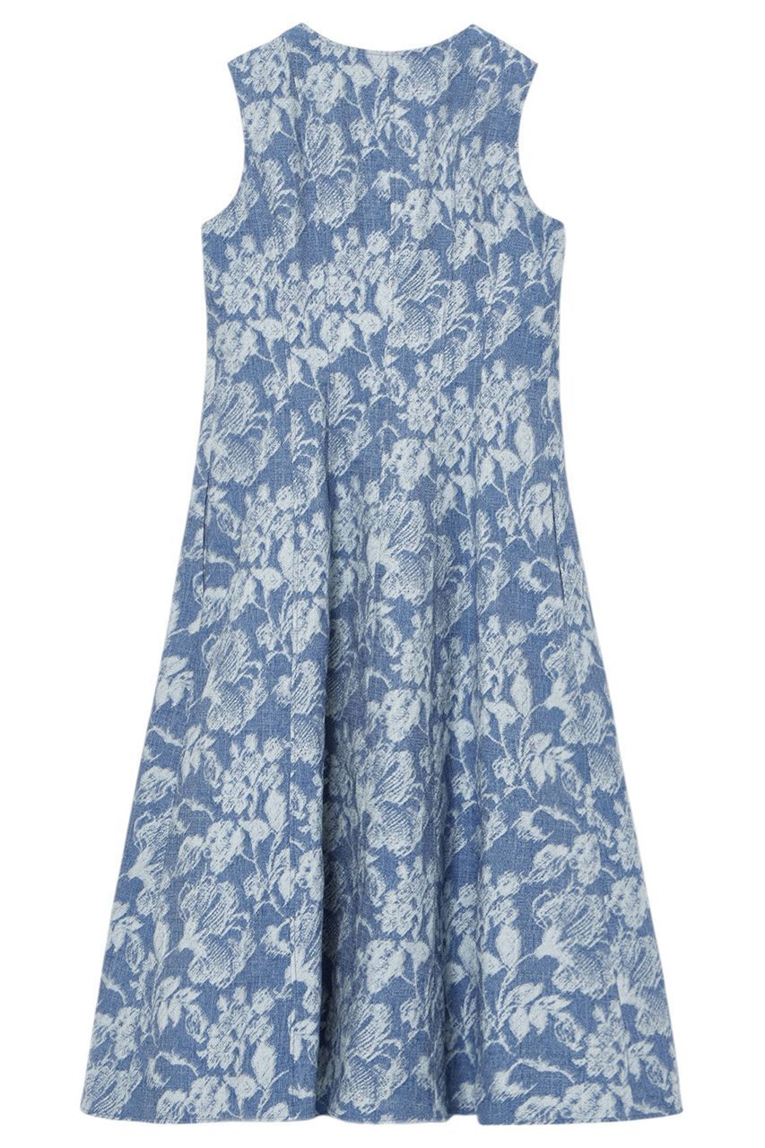 【アナイ/ANAYI】のデニムフラワージャガードフレアワンピース 人気、トレンドファッション・服の通販 founy(ファニー) 　ファッション　Fashion　レディースファッション　Fashion for Women　ワンピース　Dresses　チュニック　Tunic Tops & Dresses　ジャカード／ジャガード　Jacquard, Woven Pattern　チュニック　Tunic, Long Top　デニム　Denim, Jeans Material　フロント　Front, Front Design　ミックス　Mix, Mixed Style　ロング　Long, Long-Length　エレガント 上品　Elegant　再入荷　Restock / Back in Stock　other-2|ID: prp329100004353709 ipo3291000000035052869