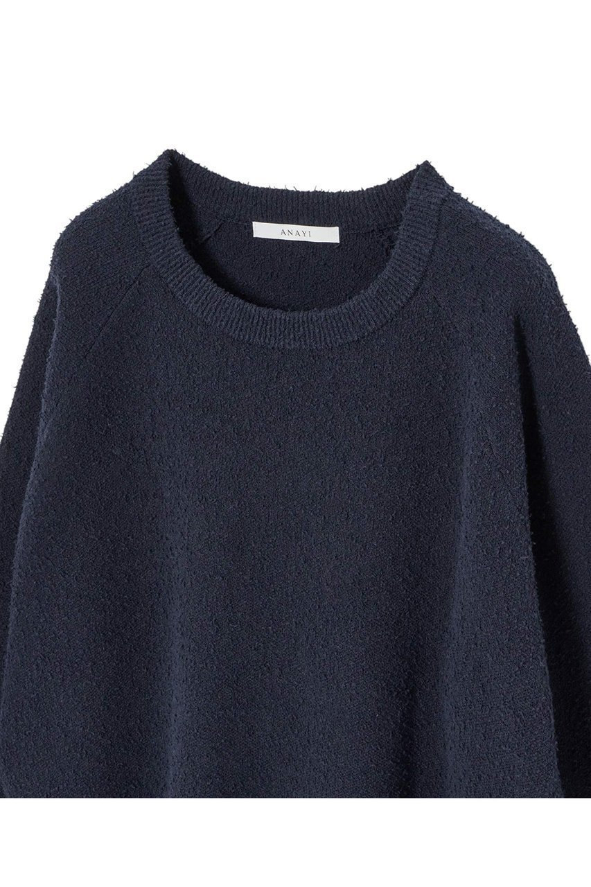 【アナイ/ANAYI】のネップスムースクルーネックプルオーバー 人気、トレンドファッション・服の通販 founy(ファニー) 　ファッション　Fashion　レディースファッション　Fashion for Women　トップス・カットソー　Cut & Sew Tops　ニット　Knit Tops & Sweaters　カジュアルプルオーバー・ニットトップス　Pullovers & Knit Tops / Casual Pullovers　おすすめ　Recommended / Our Picks　ストレッチ　Stretch, Stretchy Fabric　スリーブ　Sleeve, Long Sleeve / Short Sleeve　セットアップ　Set-Up, Coordinated Outfit　トレンド　Trend, Trending Now　リラックス　Relax, Relaxed Fit　other-3|ID: prp329100004353715 ipo3291000000032938134