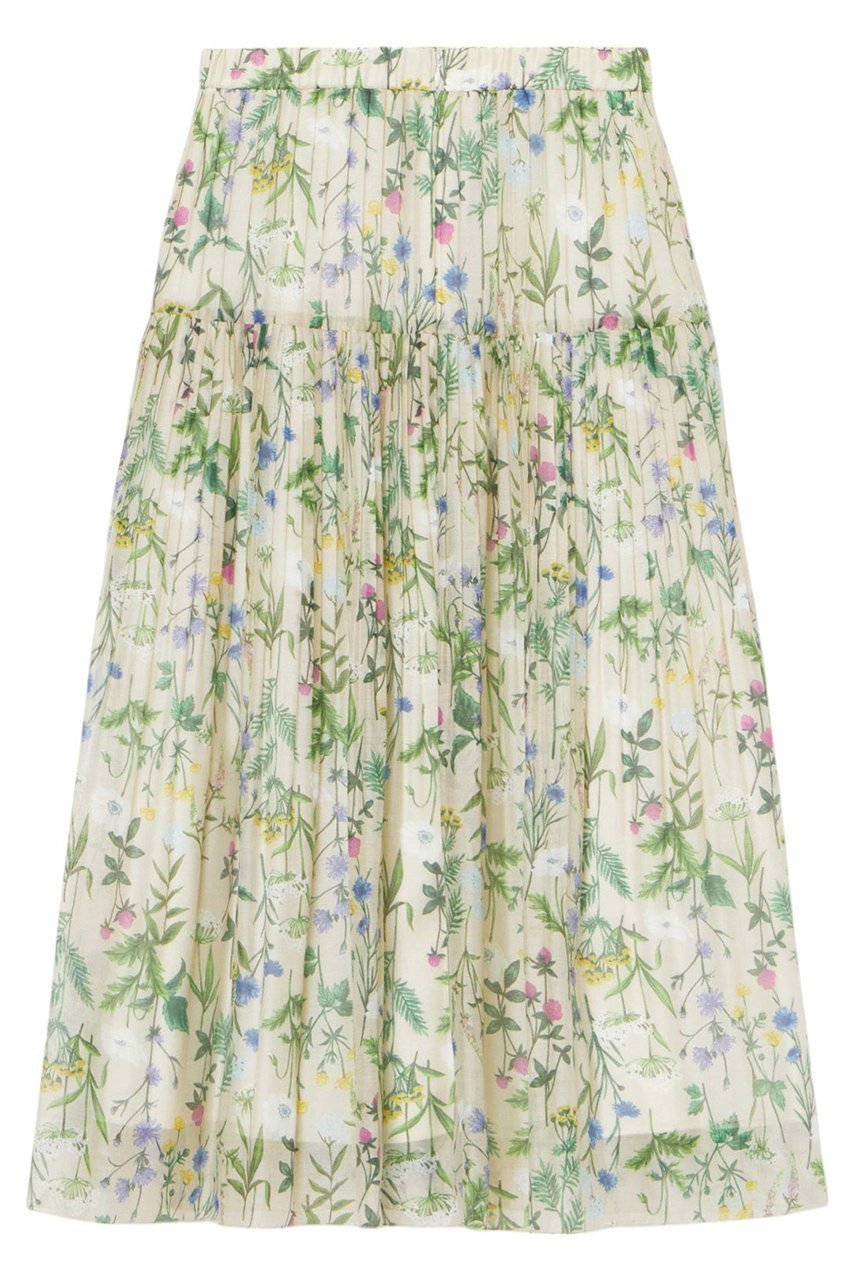 【アナイ/ANAYI】のボタニカルティアードプリーツスカート 人気、トレンドファッション・服の通販 founy(ファニー) 　ファッション　Fashion　レディースファッション　Fashion for Women　スカート　Skirts　プリーツスカート / 上品フェミニンスタイル　Pleated Skirts　ロングスカート　Long Skirts / Maxi & Midi Skirts　オーガンジー　Organza Fabric　ジャケット　Jacket, Outerwear　プリント　Print, Printed Pattern　プリーツ　Pleats, Pleated　ボタニカル　Botanical, Floral Pattern　ランダム　Random, Irregular　ロング　Long, Long-Length　春　Spring　other-2|ID: prp329100004353716 ipo3291000000032825239