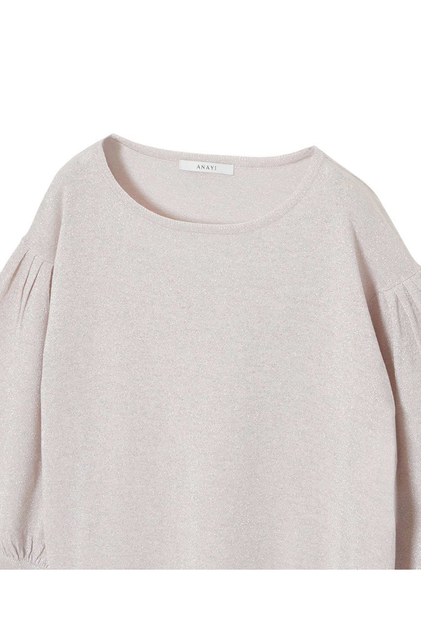 【アナイ/ANAYI】のLUREX ボリュームスリーブプルオーバー 人気、トレンドファッション・服の通販 founy(ファニー) 　ファッション　Fashion　レディースファッション　Fashion for Women　トップス・カットソー　Cut & Sew Tops　ニット　Knit Tops & Sweaters　カジュアルプルオーバー・ニットトップス　Pullovers & Knit Tops / Casual Pullovers　ボリューム袖・フリルスリーブブラウス　Voluminous & Ruffle Sleeves / Puffy Sleeve Tops　イタリア　Italy　シルバー　Silver, Metallic Silver　スリット　Slit, Slit Detail　春　Spring　other-3|ID: prp329100004353718 ipo3291000000032917966