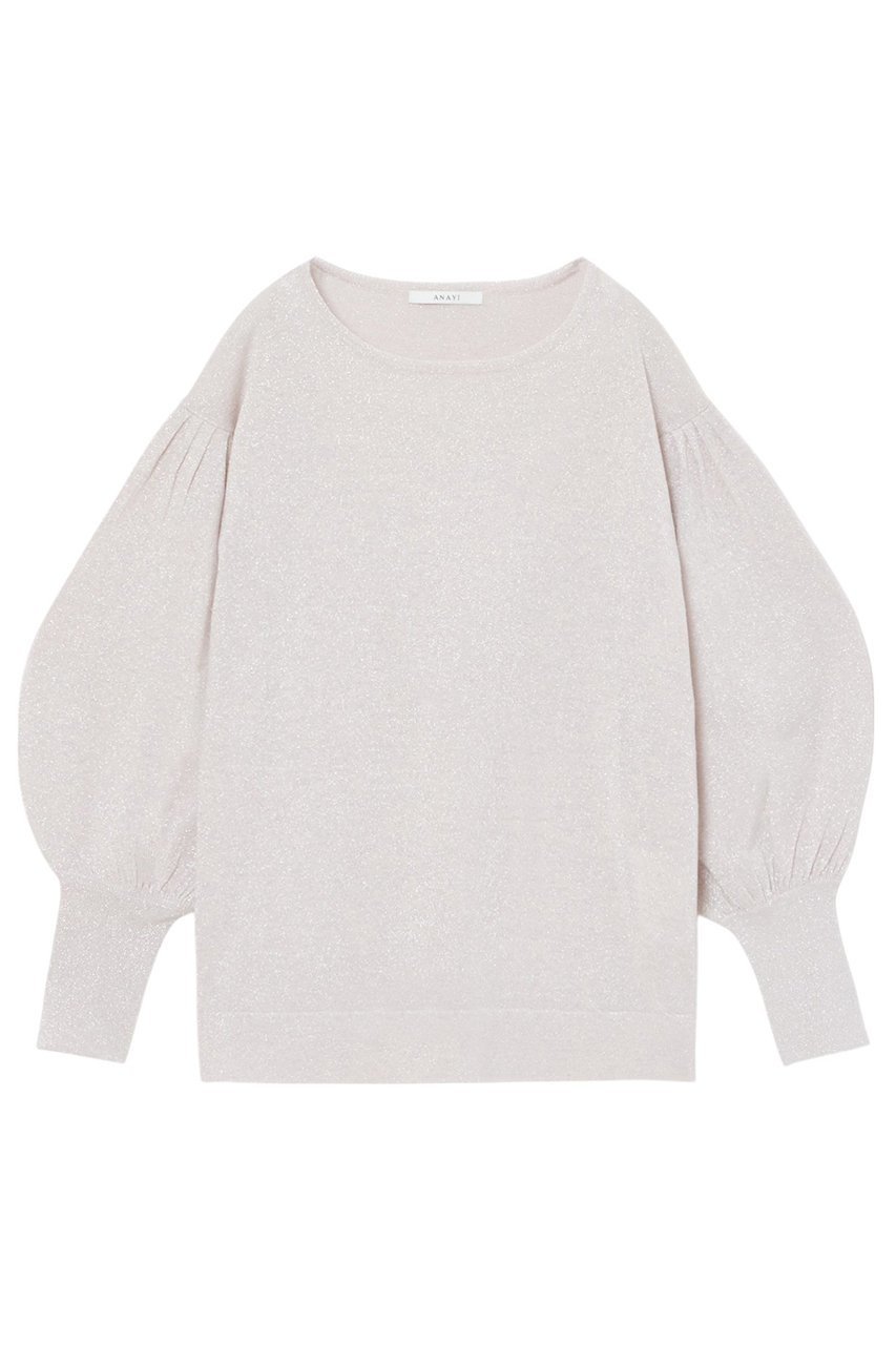 【アナイ/ANAYI】のLUREX ボリュームスリーブプルオーバー インテリア・キッズ・メンズ・レディースファッション・服の通販 founy(ファニー) 　ファッション　Fashion　レディースファッション　Fashion for Women　トップス・カットソー　Cut & Sew Tops　ニット　Knit Tops & Sweaters　カジュアルプルオーバー・ニットトップス　Pullovers & Knit Tops / Casual Pullovers　ボリューム袖・フリルスリーブブラウス　Voluminous & Ruffle Sleeves / Puffy Sleeve Tops　イタリア　Italy　シルバー　Silver, Metallic Silver　スリット　Slit, Slit Detail　再入荷　Restock / Back in Stock　春　Spring　ピンク|ID: prp329100004353718 ipo3291000000035053436