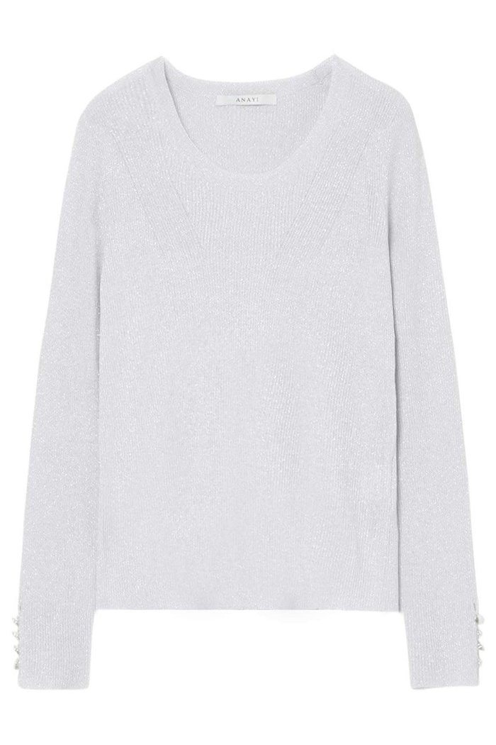 【アナイ/ANAYI】のLUREX リブプルオーバー インテリア・キッズ・メンズ・レディースファッション・服の通販 founy(ファニー) https://founy.com/ ファッション Fashion レディースファッション Fashion for Women トップス・カットソー Cut & Sew Tops ニット Knit Tops & Sweaters カジュアルプルオーバー・ニットトップス Pullovers & Knit Tops / Casual Pullovers イタリア Italy インナー Innerwear エレガント 上品 Elegant シルバー Silver, Metallic Silver ジャケット Jacket, Outerwear メタル Metal, Metal Parts 春 Spring |ID: prp329100004353719 ipo3291000000032949489