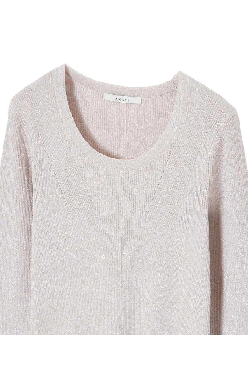 【アナイ/ANAYI】のLUREX リブプルオーバー 人気、トレンドファッション・服の通販 founy(ファニー) 　ファッション　Fashion　レディースファッション　Fashion for Women　トップス・カットソー　Cut & Sew Tops　ニット　Knit Tops & Sweaters　カジュアルプルオーバー・ニットトップス　Pullovers & Knit Tops / Casual Pullovers　イタリア　Italy　インナー　Innerwear　エレガント 上品　Elegant　シルバー　Silver, Metallic Silver　ジャケット　Jacket, Outerwear　メタル　Metal, Metal Parts　春　Spring　other-3|ID: prp329100004353719 ipo3291000000032949517